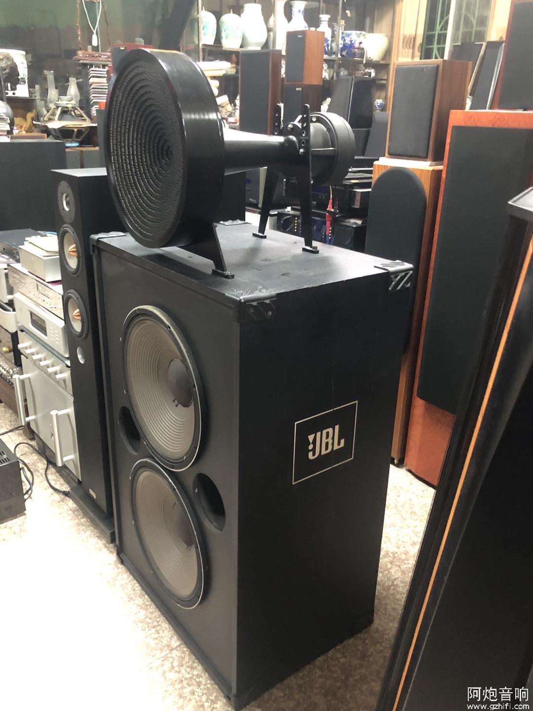 Jbl 电影院音箱4648a 8双15寸低音2450j蜂巢中高音，配5235二路电子分音音箱系列所有器材阿炮音响二手音响二手发烧