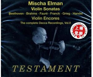 Mischa Elman Plays Violin Sonatas and Violin Encores 埃尔曼 小提琴协奏曲 4CD    SBT41344