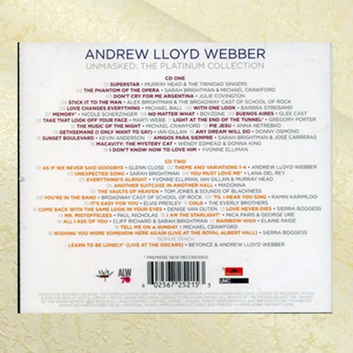 Andrew Lloyd Webber 韦伯音乐剧精选集群星演唱2CD 602567252153_6